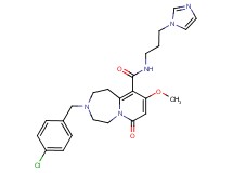 3-(4-chlorobenzyl)-N-[3-(1H-imidazol-1-yl)propyl]-9-methoxy-7-oxo-1,2,3,4,5,7-hexahydropyrido[1,2-d][1,4]diazepine-10-carboxamide