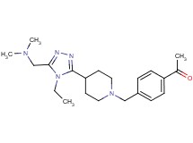 1-{4-[(4-{5-[(dimethylamino)methyl]-4-ethyl-4H-1,2,4-triazol-3-yl}piperidin-1-yl)methyl]phenyl}ethanone