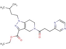 ethyl 1-(3-methylbutyl)-5-[3-(2-pyrazinyl)propanoyl]-4,5,6,7-tetrahydro-1H-pyrazolo[4,3-c]pyridine-3-carboxylate