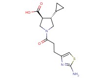 (3S*,4S*)-1-[3-(2-amino-1,3-thiazol-4-yl)propanoyl]-4-cyclopropyl-3-pyrrolidinecarboxylic acid