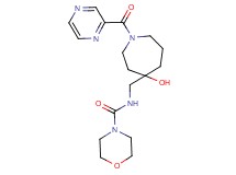 N-{[4-hydroxy-1-(2-pyrazinylcarbonyl)-4-azepanyl]methyl}-4-morpholinecarboxamide