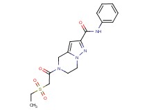 5-[(ethylsulfonyl)acetyl]-N-phenyl-4,5,6,7-tetrahydropyrazolo[1,5-a]pyrazine-2-carboxamide