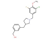 (3-{[1-(3-chloro-5-fluoro-4-methoxybenzyl)pyrrolidin-3-yl]methyl}phenyl)methanol