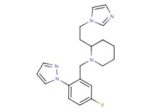 1-[5-fluoro-2-(1H-pyrazol-1-yl)benzyl]-2-[2-(1H-imidazol-1-yl)ethyl]piperidine