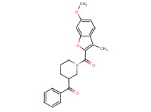 {1-[(6-methoxy-3-methyl-1-benzofuran-2-yl)carbonyl]-3-piperidinyl}(phenyl)methanone