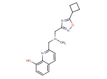 2-{[[(5-cyclobutyl-1,2,4-oxadiazol-3-yl)methyl](methyl)amino]methyl}quinolin-8-ol