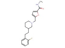 5-({3-[2-(2-fluorophenyl)ethyl]-1-piperidinyl}methyl)-N-methyl-2-furamide