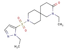 2-ethyl-9-[(1-ethyl-1H-pyrazol-5-yl)sulfonyl]-2,9-diazaspiro[5.5]undecan-3-one
