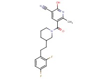 5-({3-[2-(2,4-difluorophenyl)ethyl]-1-piperidinyl}carbonyl)-2-hydroxy-6-methylnicotinonitrile