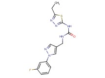 N-(5-ethyl-1,3,4-thiadiazol-2-yl)-N'-{[1-(3-fluorophenyl)-1H-pyrazol-4-yl]methyl}urea
