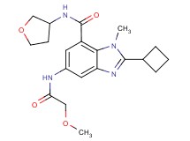2-cyclobutyl-5-[(methoxyacetyl)amino]-1-methyl-N-(tetrahydro-3-furanyl)-1H-benzimidazole-7-carboxamide