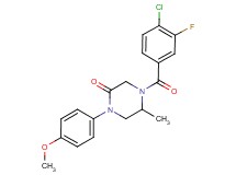4-(4-chloro-3-fluorobenzoyl)-1-(4-methoxyphenyl)-5-methyl-2-piperazinone