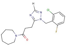 1-{3-[1-(2-chloro-6-fluorobenzyl)-1H-1,2,4-triazol-5-yl]propanoyl}azepane