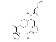 N-[1-{1-[(1R*,2S*,4R*)-bicyclo[2.2.1]hept-5-en-2-ylcarbonyl]-4-piperidinyl}-2-(3-methoxyphenyl)ethyl]-N-methyl-3-(methylthio)propanamide