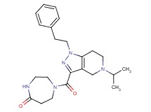 1-{[5-isopropyl-1-(2-phenylethyl)-4,5,6,7-tetrahydro-1H-pyrazolo[4,3-c]pyridin-3-yl]carbonyl}-1,4-diazepan-5-one