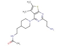 N-(2-{1-[2-(2-aminoethyl)-5,6-dimethylthieno[2,3-d]pyrimidin-4-yl]-4-piperidinyl}ethyl)acetamide dihydrochloride