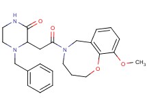 4-benzyl-3-[2-(10-methoxy-3,4-dihydro-2H-1,5-benzoxazocin-5(6H)-yl)-2-oxoethyl]-2-piperazinone