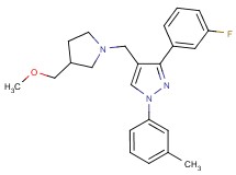 3-(3-fluorophenyl)-4-{[3-(methoxymethyl)-1-pyrrolidinyl]methyl}-1-(3-methylphenyl)-1H-pyrazole