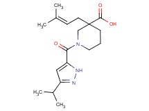 1-[(3-isopropyl-1H-pyrazol-5-yl)carbonyl]-3-(3-methylbut-2-en-1-yl)piperidine-3-carboxylic acid