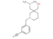 3-{[3-[(dimethylamino)methyl]-3-(hydroxymethyl)piperidin-1-yl]methyl}benzonitrile