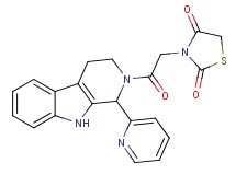 3-{2-oxo-2-[1-(2-pyridinyl)-1,3,4,9-tetrahydro-2H-beta-carbolin-2-yl]ethyl}-1,3-thiazolidine-2,4-dione