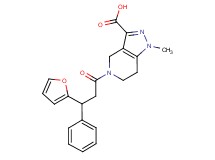 5-[3-(2-furyl)-3-phenylpropanoyl]-1-methyl-4,5,6,7-tetrahydro-1H-pyrazolo[4,3-c]pyridine-3-carboxylic acid