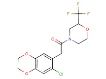 4-[(7-chloro-2,3-dihydro-1,4-benzodioxin-6-yl)acetyl]-2-(trifluoromethyl)morpholine