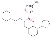 N-[(1-cyclopentylpiperidin-3-yl)methyl]-3-methyl-N-(2-piperidin-1-ylethyl)isoxazole-5-carboxamide