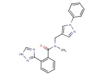 N-methyl-N-[(1-phenyl-1H-pyrazol-4-yl)methyl]-2-(1H-1,2,4-triazol-3-yl)benzamide
