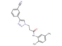 3-[4-(3-cyanophenyl)-1H-1,2,3-triazol-1-yl]-N-(2,5-dimethylphenyl)propanamide