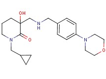 1-(cyclopropylmethyl)-3-hydroxy-3-({[4-(4-morpholinyl)benzyl]amino}methyl)-2-piperidinone
