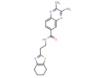 2,3-dimethyl-N-[2-(4,5,6,7-tetrahydro-1,3-benzothiazol-2-yl)ethyl]-6-quinoxalinecarboxamide
