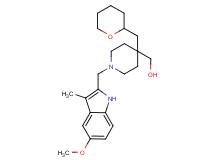[1-[(5-methoxy-3-methyl-1H-indol-2-yl)methyl]-4-(tetrahydro-2H-pyran-2-ylmethyl)-4-piperidinyl]methanol