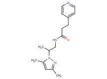 N-[2-(3,5-dimethyl-1H-pyrazol-1-yl)propyl]-3-pyridin-4-ylpropanamide