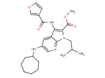 methyl 5-(cycloheptylamino)-3-(3-furoylamino)-1-isobutyl-1H-pyrrolo[2,3-b]pyridine-2-carboxylate