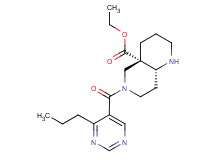 ethyl (4aS*,8aR*)-6-[(4-propyl-5-pyrimidinyl)carbonyl]octahydro-1,6-naphthyridine-4a(2H)-carboxylate