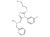 3-[(4-(3-chlorophenyl)-5-{[methyl(2-pyridinylmethyl)amino]methyl}-4H-1,2,4-triazol-3-yl)thio]-1-propanol