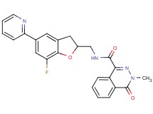 N-{[7-fluoro-5-(2-pyridinyl)-2,3-dihydro-1-benzofuran-2-yl]methyl}-3-methyl-4-oxo-3,4-dihydro-1-phthalazinecarboxamide
