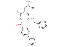 4-[4-(2-furyl)benzoyl]-1-isobutyl-6-(2-pyridinylmethoxy)-1,4-diazepan-2-one