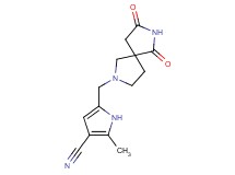 5-[(6,8-dioxo-2,7-diazaspiro[4.4]non-2-yl)methyl]-2-methyl-1H-pyrrole-3-carbonitrile