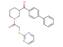 4-biphenylyl{1-[(2-pyrimidinylthio)acetyl]-3-piperidinyl}methanone