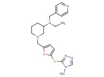 N-ethyl-1-({5-[(4-methyl-4H-1,2,4-triazol-3-yl)thio]-2-furyl}methyl)-N-(4-pyridinylmethyl)-3-piperidinamine