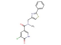 5-chloro-N-methyl-6-oxo-N-[(2-phenyl-1,3-thiazol-4-yl)methyl]-1,6-dihydro-3-pyridinecarboxamide