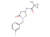 N-[1-(3-fluorobenzyl)-5-oxo-3-pyrrolidinyl]-1-methylcyclopropanecarboxamide