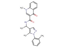 1-methyl-N-{1-[5-methyl-1-(2-methylphenyl)-1H-pyrazol-4-yl]ethyl}-4-oxo-1,4-dihydro-3-quinolinecarboxamide