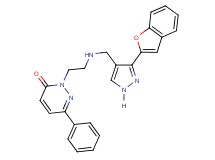 2-[2-({[3-(1-benzofuran-2-yl)-1H-pyrazol-4-yl]methyl}amino)ethyl]-6-phenyl-3(2H)-pyridazinone