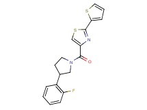 4-{[3-(2-fluorophenyl)-1-pyrrolidinyl]carbonyl}-2-(2-thienyl)-1,3-thiazole