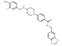 N-(1,3-benzodioxol-5-ylmethyl)-4-{4-[(3-fluoro-4-methylbenzyl)amino]-1-piperidinyl}benzamide