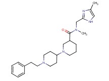 N-methyl-N-[(4-methyl-1H-imidazol-2-yl)methyl]-1'-(2-phenylethyl)-1,4'-bipiperidine-3-carboxamide