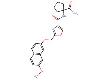 N-[1-(aminocarbonyl)cyclopentyl]-2-{[(7-methoxy-2-naphthyl)oxy]methyl}-1,3-oxazole-4-carboxamide